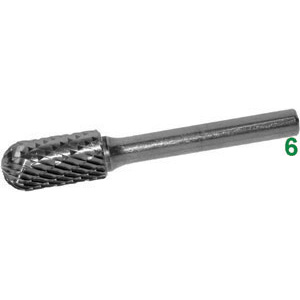 FRESE ROTATIVE IN METALLO DURO Taglio 7 = alternato universale burrs of tungsten carbide 8045P 10