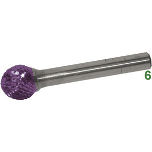 FRESE ROTATIVE IN METALLO DURO Con rivestimento TiALN (HYPER)<br>Taglio 4 = diamante burrs of tungsten carbide 8050H 10