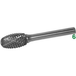 FRESE ROTATIVE IN METALLO DURO Taglio 4 = diamante burrs of tungsten carbide 8055G 10