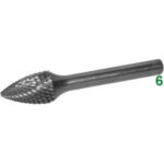 FRESE ROTATIVE IN METALLO DURO Taglio 4 = diamante burrs of tungsten carbide 8065G 6