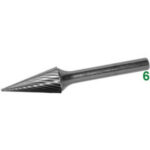 FRESE ROTATIVE IN METALLO DURO Taglio 3 = mezzodolce burrs of tungsten carbide 8075E 6