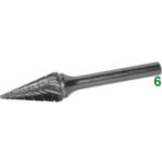 FRESE ROTATIVE IN METALLO DURO Taglio 5 = dolce con rompitruciolo burrs of tungsten carbide 8075L 16