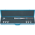 CHIAVI DINAMOMETRICHE IN ASSORTIMENTO Composizione:<br>1 chiave dinamometrica 805 GF 100<br>3 inserti 806 GA 13-17-19<br>3 inserti 806 GB 13-17-19<br>1 inserto a cricchetto 806 GD 1/2 precision torque wrenche sets 807E