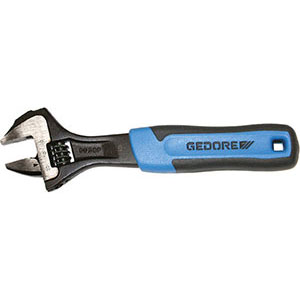 CHIAVI A RULLINO Esecuzione fosfatata, testa lucida e impugnatura ergonomica in materiale bicomponente a forte presa.<br>La meccanica protetta e una superficie battente supplementare consentono di dare leggeri colpi. adjustable wrenches 820GA