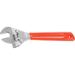 CHIAVI A RULLINO Esecuzione cromata, testa lucida e impugnatura plastificata per una presa più sicura. adjustable wrenches 822G