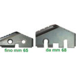 PLACCHETTE INTERCAMBIABILI SISTEMA MULTIPLEX Da mm 25 a mm 65 in acciaio SUPER-RAPIDO HSS-E  sinterizzato PM (ASP 2052) angolo di taglio 132°. Da mm 68 a mm 102 in acciaio SUPER-RAPIDO HSS-E standard, angolo di taglio 140°.<br>Tutte le misure con nuovo rivestimento tipo AlTiN modificato e migliorato, con rompitruciolo a "V" e spigolo smussato, che permette un utilizzo più ampio, una durata maggiore, minori possibilità di rottura della placchetta, migliore finitura dei fori e parametri di lavoro più elevati. multiplex interchangeable blades 8630GV 100