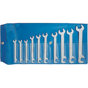 CHIAVI FISSE "PICCOLE" IN SERIE Serie di 10 chiavi Art. 862 G da mm 5-5,5-6-7-8-9-10-11-12-13.<br>In borsa di plastica. double open ended spanners sets midget pattern 863GA