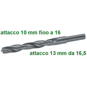 PUNTE PER METALLI ROTAZIONE DESTRA CON CODOLO RIDOTTO Attacco cilindrico, codolo ridotto. stub drills, right hand cutting with reduced shank 8649G 15
