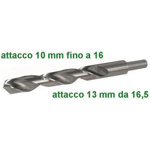 PUNTE PER METALLI ROTAZIONE DESTRA CON CODOLO RIDOTTO Attacco cilindrico, codolo ridotto. stub drills, right hand cutting with reduced shank 8649GE 17