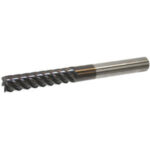 FRESE IN METALLO DURO INTEGRALE CON RIVESTIMENTO FIRE Serie extra lunga a norma di fabbrica. Tipo NH a multitaglienti elicoidali a 45°. Taglio destro.<br>Attacco cilindrico DIN 6535 HA. tungsten carbide solid end mills with FIRE coating 8799ER 16