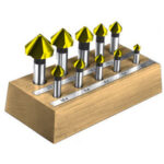 FRESE PER SVASARE IN ASSORTIMENTO In acciaio SUPER-RAPIDO HSS con rivestimento TIN. countersink-sets 8833G