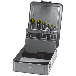 FRESE PER SVASARE IN ASSORTIMENTO In acciaio SUPER-RAPIDO HSS con rivestimento TIN. countersink-sets 8839G