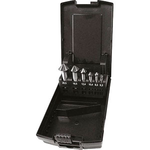 FRESE PER SVASARE IN ASSORTIMENTO In acciaio SUPER-RAPIDO HSS con rivestimento RUnaTEC. countersink-sets 8843L