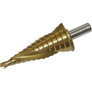 FRESE ELICOIDALI A GRADINO PER LAMIERE In acciaio SUPER-RAPIDO HSS con rivestimento TIN. Attacco cilindrico. countersink 8910GML