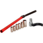 CHIAVI A BUSSOLA INTERCAMBIABILI CON LEVA SNODATA IN SERIE  interchangeable nut wenches with jointed bar in sets 899R