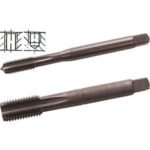 MASCHI PER USO A MACCHINA AD ALTA EFFICIENZA Gambo rinforzato (da mm 12, gambo passante), imbocco corto per fori passanti e ciechi. Filettatura: Metrica - Passo grosso M - DIN 13 (DIN 371/376). Tolleranza 6HX. Uso destro. Con superficie NITRURATA. Per tutti i tipi di ghisa e sue leghe, metalli non ferrosi a truciolo corto e leghe di alluminio con silicio (>6%). high performance machine taps 9080E 10