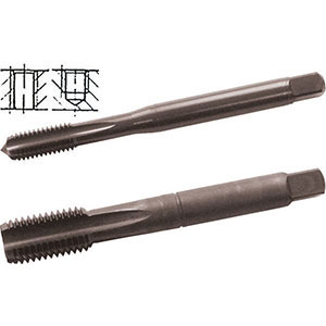 MASCHI PER USO A MACCHINA AD ALTA EFFICIENZA Gambo rinforzato (da mm 12, gambo passante), imbocco corto per fori passanti e ciechi. Filettatura: Metrica - Passo grosso M - DIN 13 (DIN 371/376). Tolleranza 6HX. Uso destro. Con superficie NITRURATA. Per tutti i tipi di ghisa e sue leghe, metalli non ferrosi a truciolo corto e leghe di alluminio con silicio (>6%). high performance machine taps 9080E 16