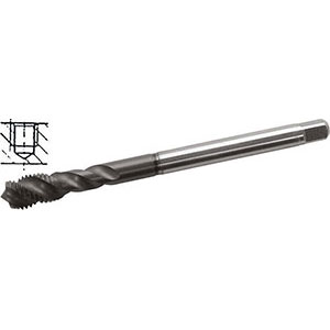 MASCHI PER USO A MACCHINA AD ALTA EFFICIENZA Gambo passante, con elica a 40°per fori ciechi profondi. Filettatura: Metrica - Passo fine MF - DIN 13 (DIN 374). Tolleranza 6HX. Uso destro. Con rivestimento TiAlN. Per tutti i tipi di acciai, anche bonificati non legati, INOX, acciai nitrurati, acciai non ossidabili e antiacidi fino a 1000 N/mm2, alluminio, sue leghe e metalli a truciolo lungo. high performance machine taps 9080R 10 1