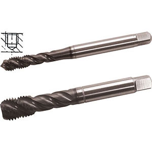 MASCHI PER USO A MACCHINA AD ALTA EFFICIENZA Gambo rinforzato (da poll. 7/16, gambo passante), con elica a 40° per fori ciechi profondi. Filettatura: Americana - Passo UNC - ANSI-B1.1 (DIN 371/376). Tolleranza 2B. Uso destro. Con rivestimento TiAlN. Per tutti i tipi di acciai, anche bonificati non legati, INOX, acciai nitrurati, acciai non ossidabili e antiacidi fino a 1000 N/mm2, alluminio, sue leghe e metalli a truciolo lungo. high performance machine taps 9081B 1/2