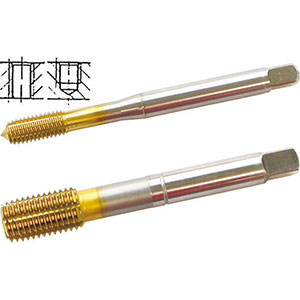 MASCHI PER USO A MACCHINA AD ALTA EFFICIENZA Gambo rinforzato (da poll. 7/16, gambo passante), per fori passanti e ciechi. Filettatura: Americana - Passo UNC - ANSI-B1.1 (DIN 371/376). Tolleranza 2BX. Uso destro. high performance machine taps 9084E 5/16