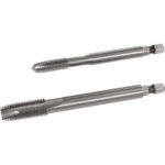 MASCHI PER USO CON AVVITATORI E A MANO Tipo diritto. Conforme DIN 371 (La misura M12 è conforme a DIN 376).<br>Imbocco corretto. Per metalli fino a R 900 N/mm², per acciai legati e non legati. Fori passanti. threading bits 9092G 3