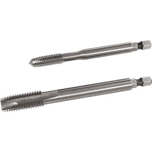 MASCHI PER USO CON AVVITATORI E A MANO Tipo diritto. Conforme DIN 371 (La misura M12 è conforme a DIN 376).<br>Imbocco corretto. Per metalli fino a R 900 N/mm², per acciai legati e non legati. Fori passanti. threading bits 9092G 10