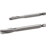 MASCHI PER USO CON AVVITATORI E A MANO Tipo con elica a circa 15°. Conforme DIN 371 (La misura M12 è conforme a DIN 376).<br>Per metalli fino a R 900 N/mm²,  per acciai legati e non legati. Fori ciechi. threading bits 9092GB 3