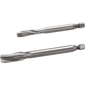 MASCHI PER USO CON AVVITATORI E A MANO Tipo con elica a circa 15°. Conforme DIN 371 (La misura M12 è conforme a DIN 376).<br>Per metalli fino a R 900 N/mm², per acciai legati e non legati. Fori ciechi. threading bits 9092GB 10