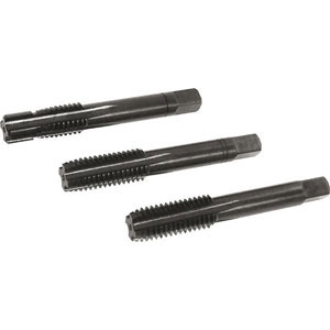 MASCHI A MANO Per acciai ad alta resistenza fino a R 1400 N/mm², INOX, acciai resistenti al calore e ghisa grigia.<br>VAPORIZZATI.<br>Serie 3 pezzi. Sgrossatore con nocciolo guida. hand taps 9094G 12