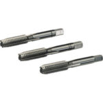 MASCHI A MANO USO DESTRO.<br>FILETTATURA AMERICANA UNC - Conforme ANSI B 1.1 (DIN 352) - Tolleranza 2B.<br>Serie 3 pezzi. hand taps 9125G NR12