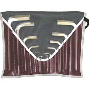 CHIAVI PER ESAGONI INTERNI IN SERIE Serie di 14 pz. Art. 914 da mm 1,5 - 2 - 2,5 - 3 - 4 - 5 - 6 - 8 - 10 - 12 - 14 - 17 - 19 - 22.<br>In busta plastica. allen head screw wrenches sets 914GC 14