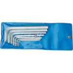 CHIAVI PER ESAGONI INTERNI IN SERIE Serie di 7 pz. Art. 914 G da mm 2 - 2,5 - 3 - 4 - 5 - 6 - 8.<br>In busta plastica. allen head screw wrenches sets 914GD 7