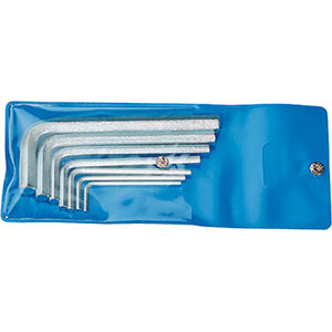 CHIAVI PER ESAGONI INTERNI IN SERIE Serie di 7 pz. Art. 914 G da mm 2 - 2,5 - 3 - 4 - 5 - 6 - 8.<br>In busta plastica. allen head screw wrenches sets 914GD 7