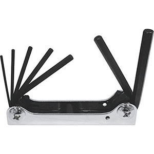 CHIAVI PER ESAGONI INTERNI IN SERIE Serie di 7 lame brunite da mm 1,5 - 2 - 2,5 - 3 - 4 - 5 - 6. allen head screw wrenches sets 914GMR