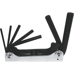 CHIAVI PER ESAGONI INTERNI IN SERIE Serie di 7 lame brunite da poll 3/32 - 1/8 - 5/32 - 3/16 - 1/4 - 5/16 - 3/8. allen head screw wrenches sets 914GMZ