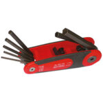 CHIAVI PER ESAGONI INTERNI IN SERIE Serie di 7 lame brunite da mm 1,5 - 2 - 2,5 - 3 - 4 - 5 - 6. allen head screw wrenches sets 914GS