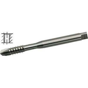 MASCHI PER USO A MACCHINA HSS-E. Imbocco corretto. Tipo Allzweck con filetti alternati, per metalli fino a R 900 N/mm², acciai legati e non legati. Fori passanti. machine taps 9187G 10