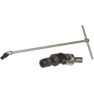 IMPUGNATURE A "T" SNODATE CON ATTACCO ESAGONALE FEMMINA PER BITS Lunghezza totale mm 450. long swiwel joints tommy bar for bits 922C