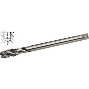 MASCHI PER USO A MACCHINA HSS-E. Tipo con elica a circa 35°, per filettature profonde superiori a 1 1/2 il diametro. Imbocco corto. Per metalli fino R 900 N/mm², per acciai legati e non legati.<br>Fori ciechi profondi. machine taps 9260G 10