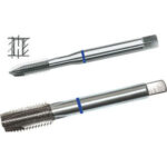 MASCHI A MACCHINA CON COLLARINI COLORATI AD ALTA EFFICIENZA Gambo rinforzato (da mm 12, gambo passante), imbocco corretto per fori passanti.<br>Filettatura: Metrica - Passo grosso M - DIN 13 (DIN 371/376).<br>Uso destro.<br>Per tutti i tipi di acciai INOX  e acciai a truciolo corto con R fino a 1200 N/mm², titanio a truciolo corto. taps with coloured rings 9272GR 4