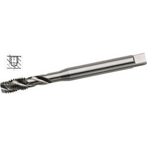 MASCHI PER USO A MACCHINA HSS-E. Imbocco corto. Tipo con elica a circa 35° destra per metalli fino a R 900 N/mm², acciai legati e non legati. Fori ciechi profondi. machine taps 9293G 1/4