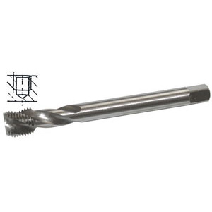 MASCHI PER USO A MACCHINA HSS-E. Imbocco corto. Tipo con elica a 35° destra per acciai da costruzione; per metalli fino a R 900 N/mm², acciai legati e non legati. Fori ciechi profondi. machine taps 9315GP 1