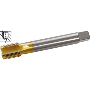 MASCHI PER USO A MACCHINA HSS-E. Imbocco corto. Tipo universale. Fori ciechi. Con rivestimento TIN. machine taps 9323G 1