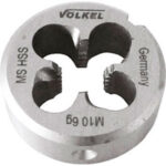 FILIERE TONDE USO DESTRO, A MANO<br>In acciaio SUPER-RAPIDO HSS. Imbocco corretto, finemente lappate per OTTONE, bronzo e materiali a truciolo corto con R fino a 800 N/mm^2. round dies 9354F 6