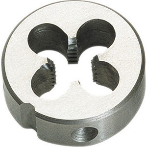 FILIERE TONDE USO DESTRO<br>In acciaio SUPER-RAPIDO HSS, imbocco normale, per acciai con R fino a 800 N/mm². round dies 9366G 1