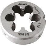 FILIERE TONDE USO DESTRO, A MANO<br>In acciaio SUPER-RAPIDO HSS, imbocco corretto, finemente lappate per OTTONE, bronzo e materiali a truciolo corto con R fino a 800 N/mm^2. round dies 9368GR 3/4