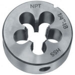 FILIERE TONDE USO DESTRO<br>In acciaio SUPER-RAPIDO HSS, imbocco normale, per acciai con R fino a 800 N/mm². round dies 9370G 1.1/4