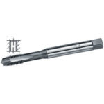 MASCHI STANDARD IN ACCIAIO SUPER RAPIDO HSS Tipo con gambo rinforzato, imbocco corretto per fori passanti. <br>Filettatura: Metrica - Passo grosso M. DIN 371 B. Tolleranza H6. HSS taps 9405GA 8