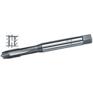 MASCHI STANDARD IN ACCIAIO SUPER RAPIDO HSS Tipo con gambo rinforzato, imbocco corretto per fori passanti. <br>Filettatura: Metrica - Passo grosso M. DIN 371 B. Tolleranza H6. HSS taps 9405GA 10