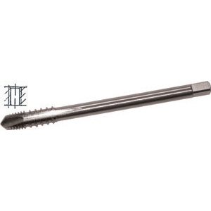 MASCHI STANDARD IN ACCIAIO SUPER RAPIDO HSS-E Tipo con gambo passante, imbocco corretto per fori passanti, elica diritta con filetti alternati.<br>Filettatura: Metrica - Passo grosso M. DIN 376 B. Tolleranza H6. HSS-Co 5% taps 9405GHA 6